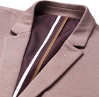 Men Solid Single Breasted Casual Blazer (Purple)