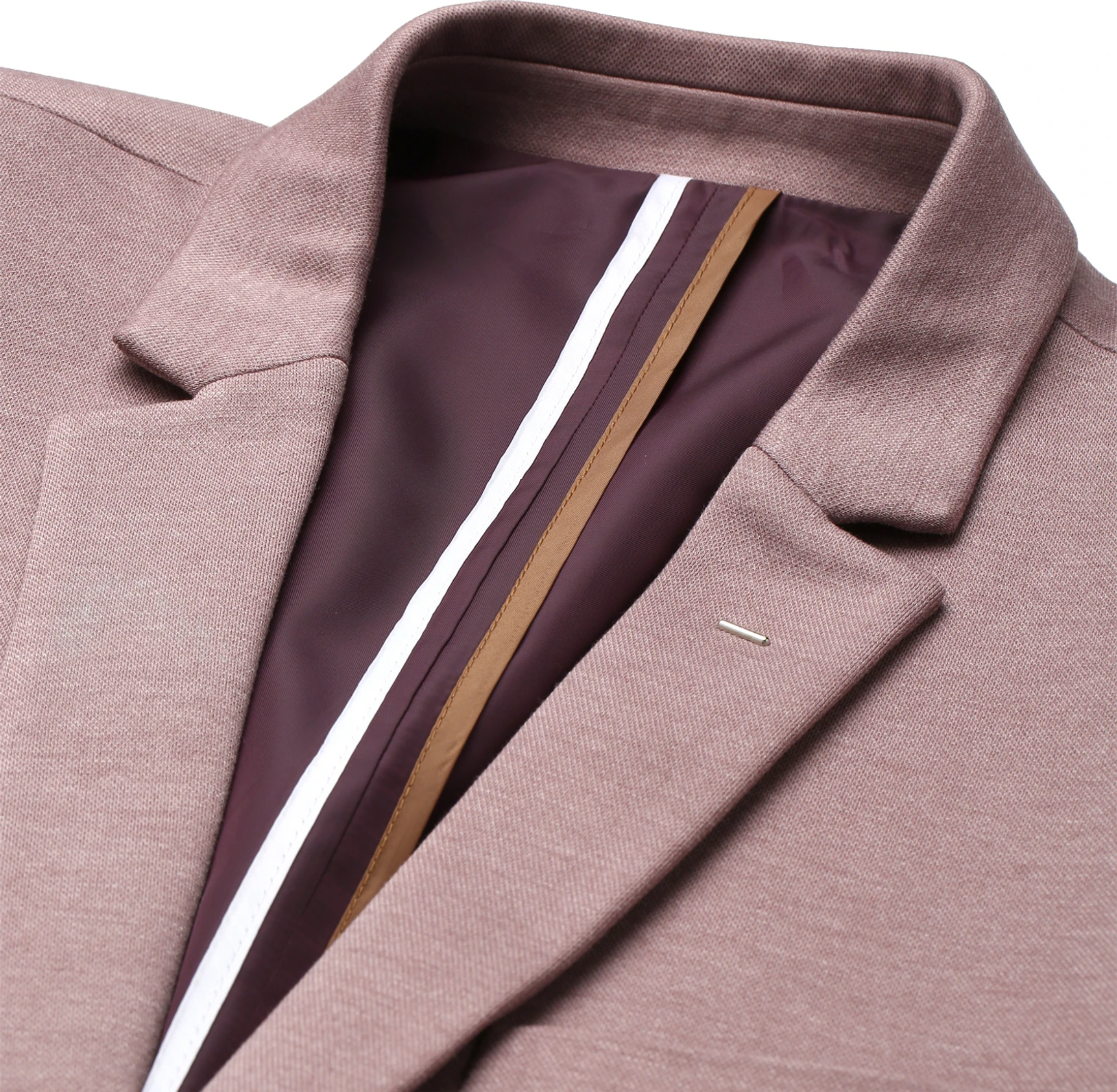 Men Solid Single Breasted Casual Blazer (Purple)