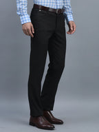 Men Regular Length Solid Pattern Button Closure Formal Trouser