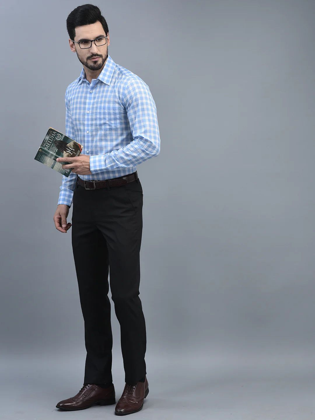 Men Regular Length Solid Pattern Button Closure Formal Trouser