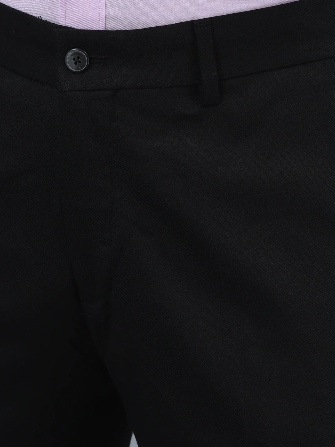 Men Regular Length Solid Pattern Button Closure Formal Trouser