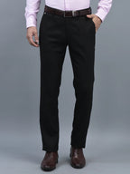 Men Regular Length Solid Pattern Button Closure Formal Trouser