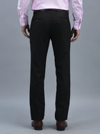 Men Regular Length Solid Pattern Button Closure Formal Trouser