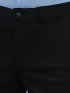 Men Regular Length Solid Pattern Smart Fit Knitted Formal Trouser