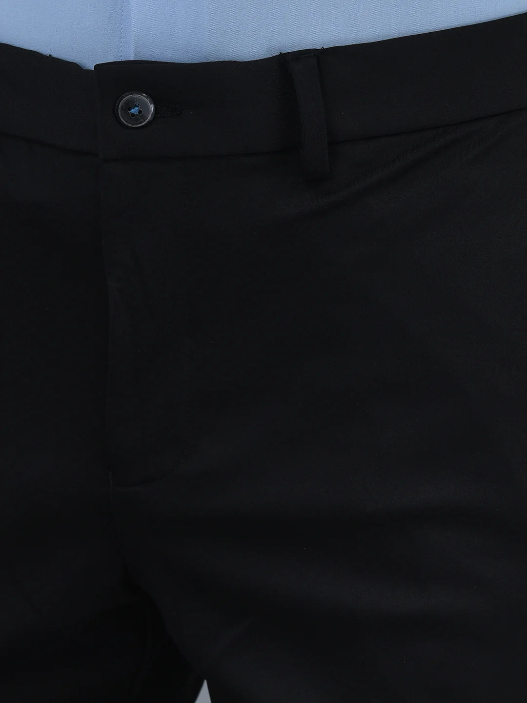 Men Regular Length Solid Pattern Smart Fit Knitted Formal Trouser