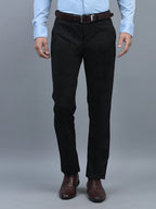 Men Regular Length Solid Pattern Smart Fit Knitted Formal Trouser