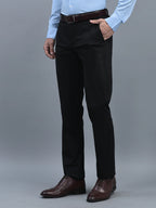 Men Regular Length Solid Pattern Smart Fit Knitted Formal Trouser