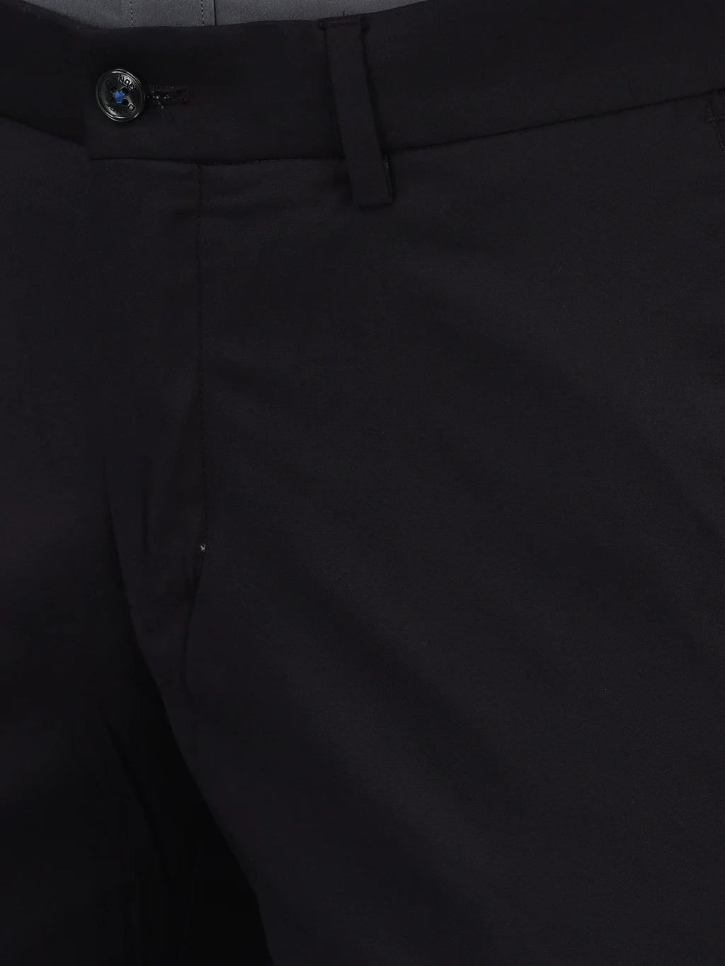 Men Regular Length Solid Pattern Button Closure Formal Trouser