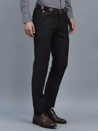 Men Regular Length Solid Pattern Button Closure Formal Trouser