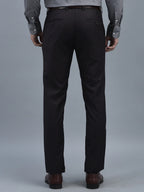 Men Regular Length Solid Pattern Button Closure Formal Trouser