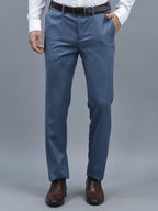 Men Regular Length Solid Pattern Button Closure Formal Trouser
