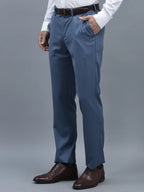 Men Regular Length Solid Pattern Button Closure Formal Trouser
