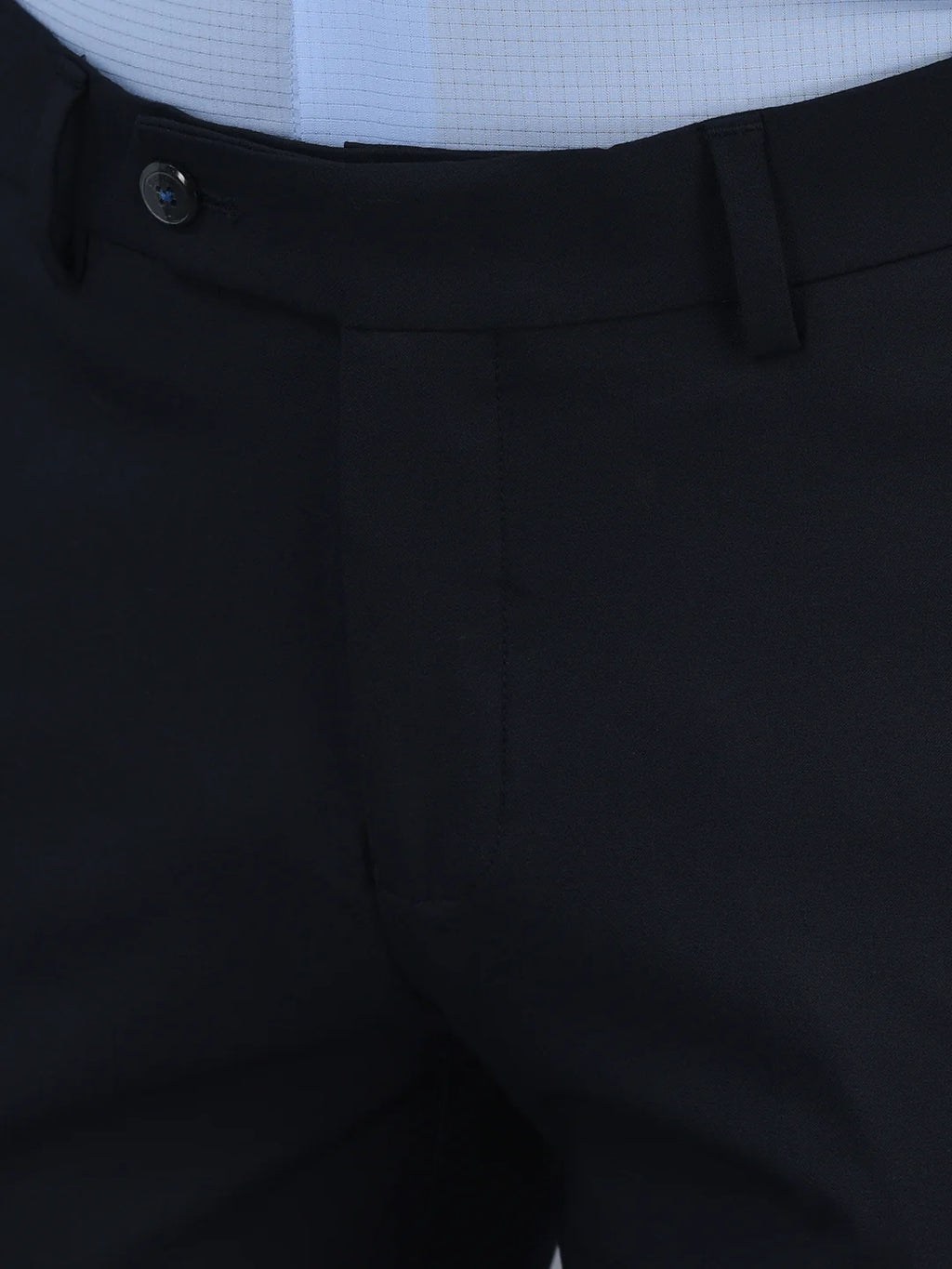Men Regular Length Solid Pattern Button Closure Formal Trouser