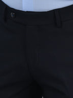 Men Regular Length Solid Pattern Button Closure Formal Trouser