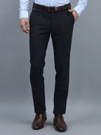 Men Regular Length Solid Pattern Button Closure Formal Trouser