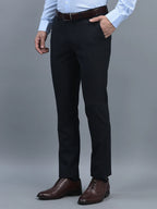 Men Regular Length Solid Pattern Button Closure Formal Trouser