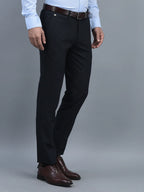 Men Regular Length Solid Pattern Button Closure Formal Trouser