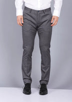 Knitted Grey Formal Trouser