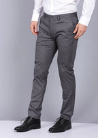 Knitted Grey Formal Trouser