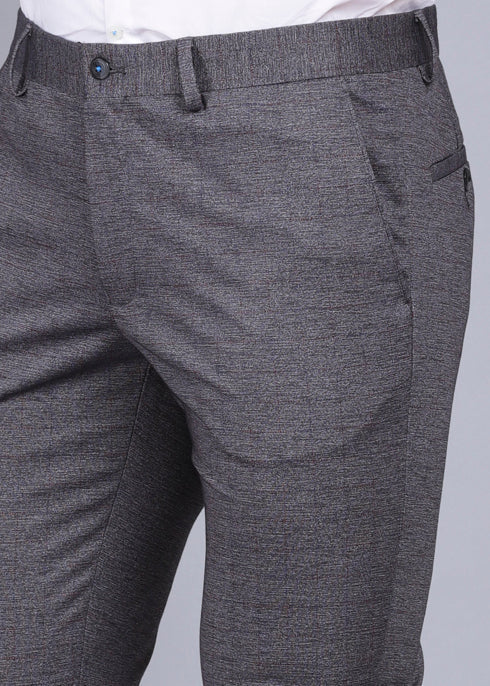 Knitted Grey Formal Trouser