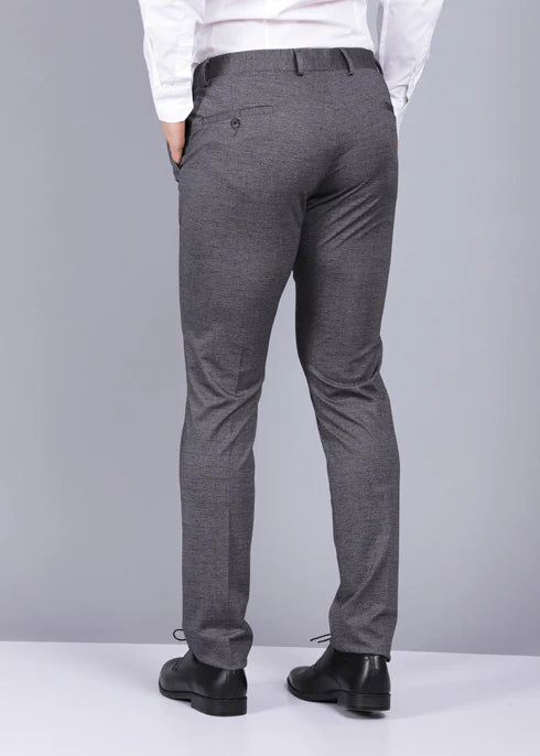 Knitted Grey Formal Trouser