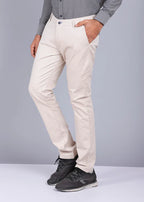 Beige Color Casual Trouser