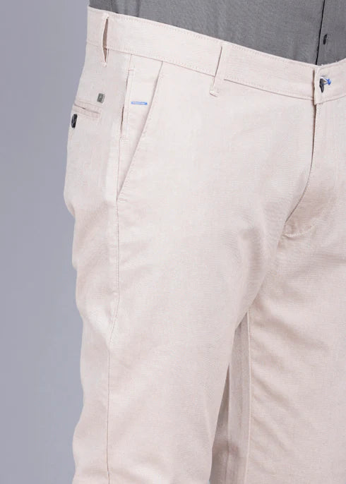 Beige Color Casual Trouser