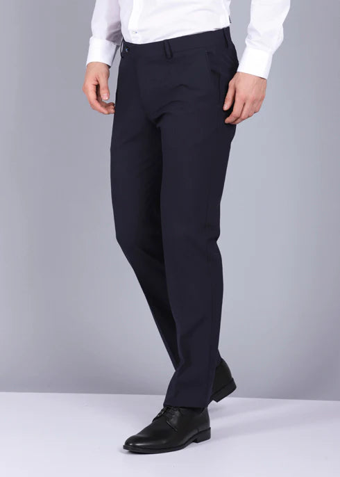 Navy Color Formal Trouser Solid Secondary image