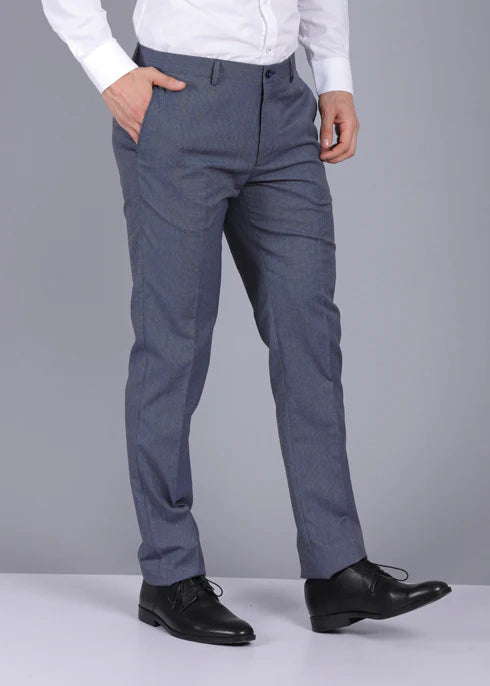 Grey Formal Trouser Solid
