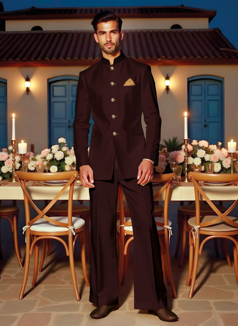 Riserva Wine Color Suit – Luxury Evening Statement Main image