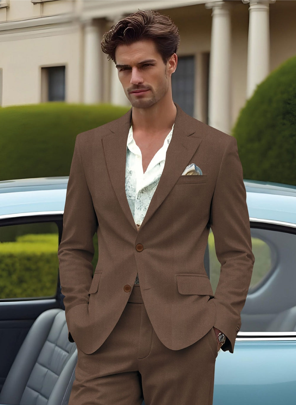 Riserva Dark Brown Suit – Premium Classic Formal Wear Main image