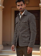 Riserva Brown Check Overshirt – Premium Smart Casual Layering Jacket