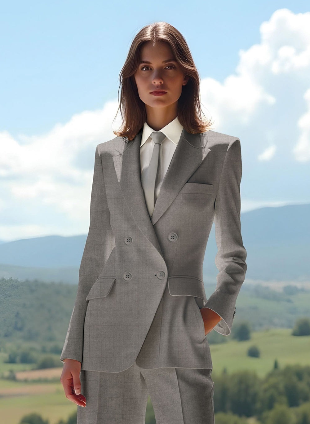 Riserva Light Grey Power Suit – Modern Executive Elegance Main image